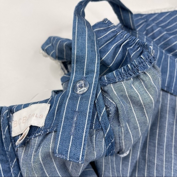 BCBGirls Dress Sleeveless Ruffle Striped Blue Summer Spring Dressy Cute New - Picture 11 of 16